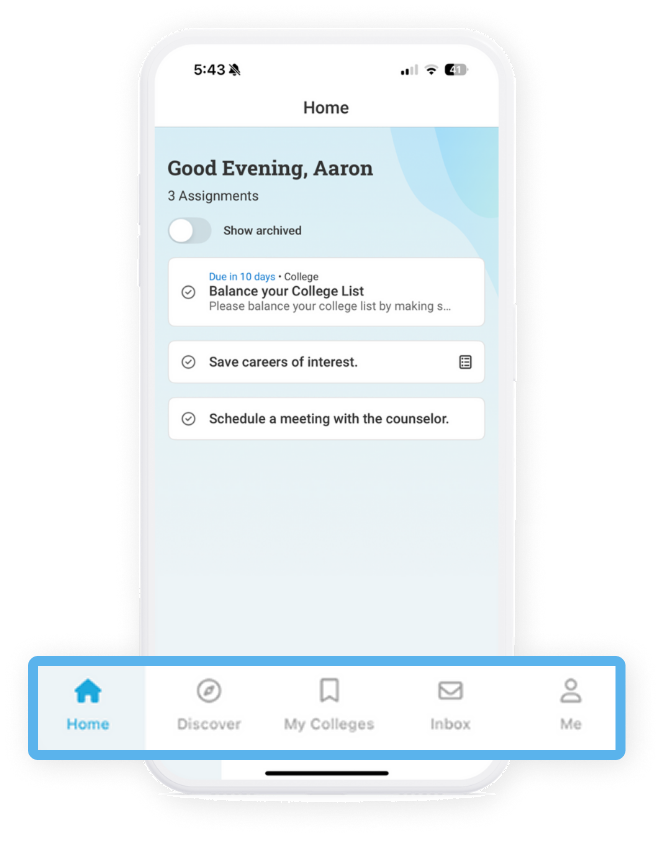 Navigating the Scoir App